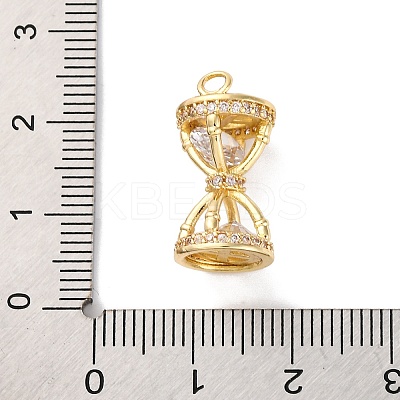 Ion Plating(IP) Brass Micro Pave Cubic Zirconia Pendants KK-U042-04G-1