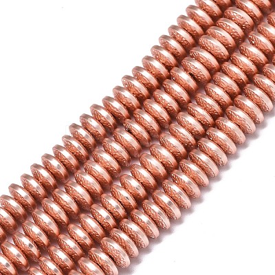 Electroplate Non-magnetic Synthetic Hematite Beads Strands G-S372-001-02RG-1