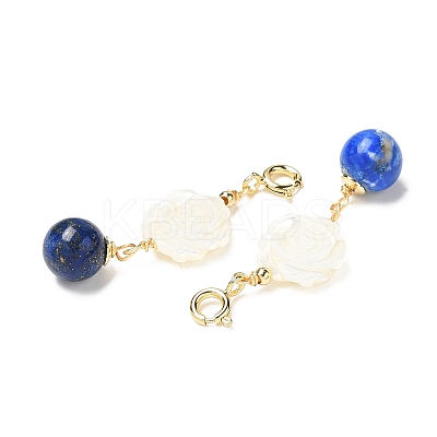 Natural Lapis Lazuli Round Pendant Decorations G-G008-11G-1