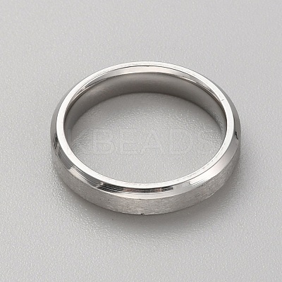 201 Stainless Steel Simple Plain Band Ring for Women RJEW-WH0015-06A-1