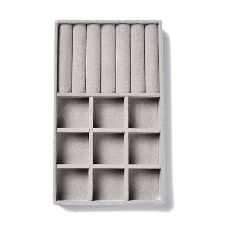 9-Grid Rectangle Velvet Jewelry Trays LS-ODIS-O005-01B-1