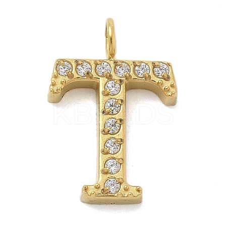 Ion Plating(IP) 304 Stainless Steel Micro Pave Cubic Zirconia Pendants STAS-Z107-03G-19-1