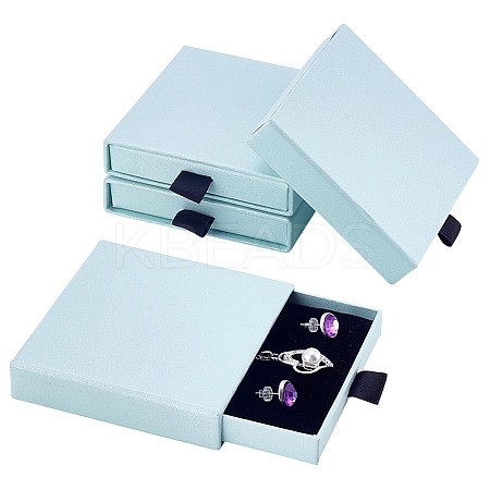 Cardboard Jewelry Set Drawer Boxes CON-WH0099-76A-1