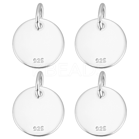 4Pcs 925 Sterling Silver Pendants STER-BBC0005-37B-1