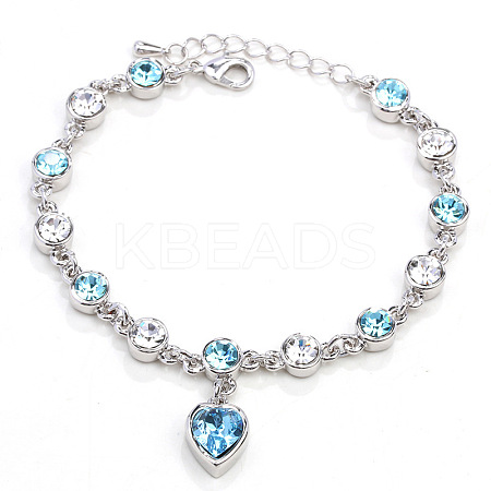 Alloy Rhinestone Charm Bracelets FS-WG1766B-03-1