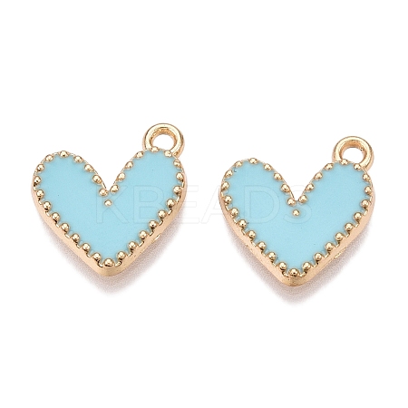 Rack Plating Alloy Enamel Charms ENAM-N056-343G-E-1