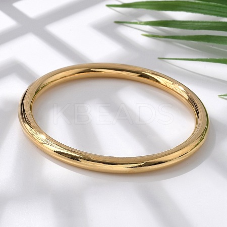 304 Stainless Steel Plain Bangles for Women BJEW-S161-09G-1