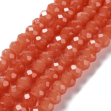Baking Paint Imitation Jade Glass Bead Strands DGLA-A034-J6MM-A12-1