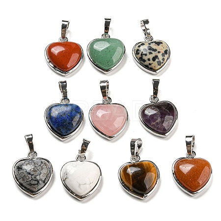 Natural & Synthetic Mixed Gemstone Pendants G-I358-A-1
