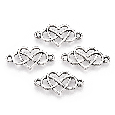 Tibetan Style Alloy Connector Charms TIBE-YWC0001-01AS-1