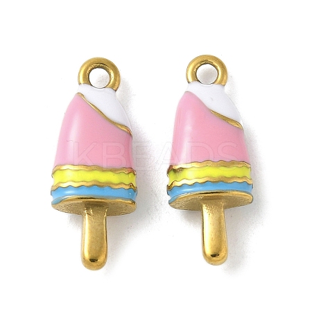304 Stainless Steel Enamel Pendants STAS-K306-23G-1