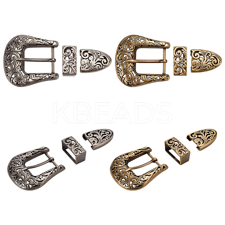   4 Sets 2 Colors Belt Alloy Buckle Sets FIND-PH0018-37-1