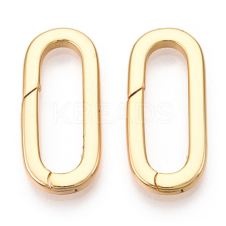 Brass Spring Gate Rings KK-WH20009-01G-1