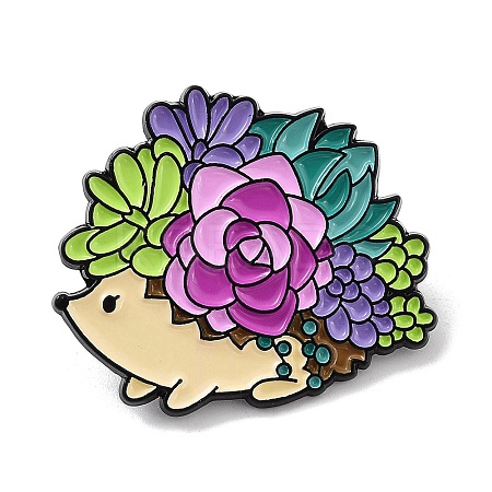 Flower Animals Alloy Enamel Pin Brooches JEWB-C029-01C-EB-1