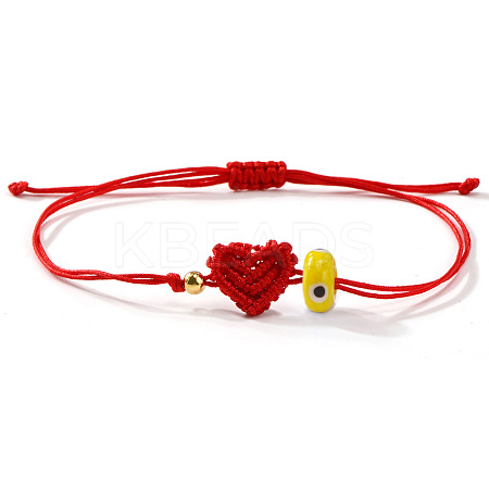 Lampwork Bead Braided Bead Bracelets JB7932-4-1