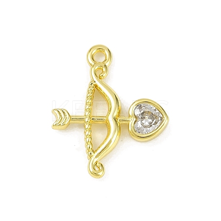 Brass Pave Clear Cubic Zirconia Pendants KK-L238-11G-1