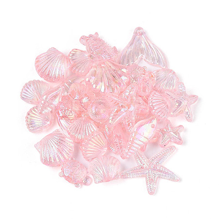Ocean Theme Transparent Acrylic Beads TACR-T028-69-01E-1