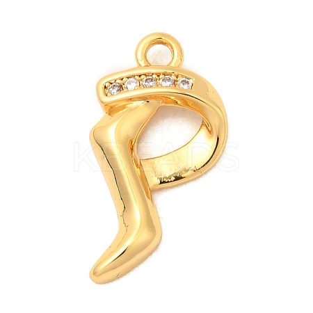 Brass Micro Pave Cubic Zirconia Pendants KK-C117-12G-P-1