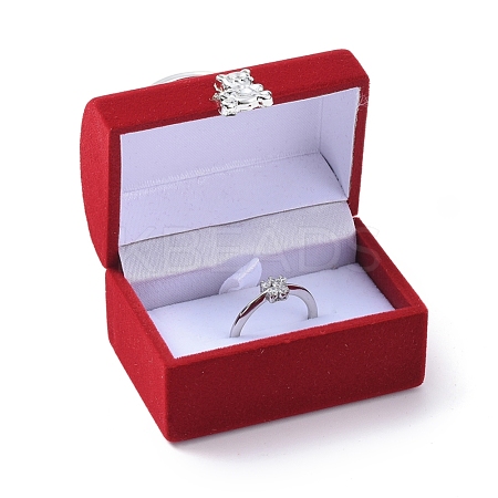 Lady Bag with Bear Shape Velvet Jewelry Boxes X-VBOX-L002-E02-1