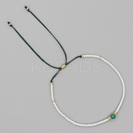 Adjustable Glass Seed Bead Slider Bracelets for Women VT9382-29-1