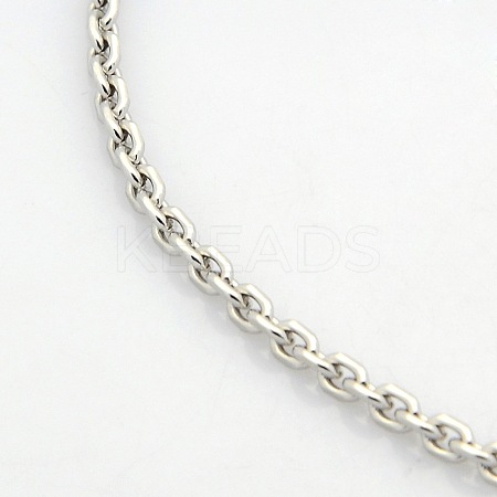 Tarnish Resistant Men's 304 Stainless Steel Cable Chain Necklaces STAS-O037-12P-1