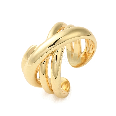 Brass Open Cuff Rings RJEW-A046-03G-1