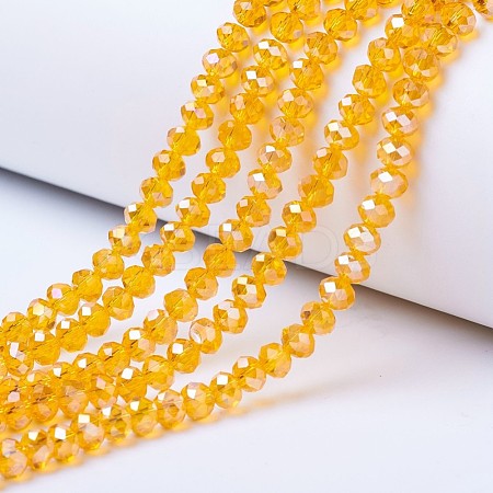 Electroplate Glass Beads Strands EGLA-A034-T10mm-B01-1
