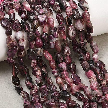 Natural Plum Blossom Tourmaline Beads Strands G-K395-B11-01-1