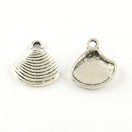 Shell Tibetan Style Alloy Pendants TIBEP-R344-41AS-LF-1