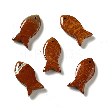Natural Red Jasper Pendants G-G932-B06-1