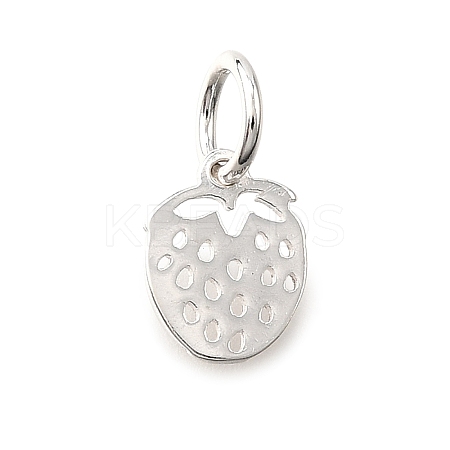 925 Sterling silver Hollow Strawberry Charms STER-D306-02S-1