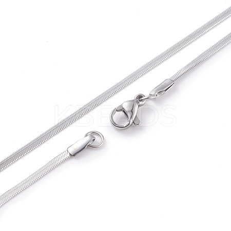 Non-Tarnish 304 Stainless Steel Snake Chains Necklaces NJEW-O058-28P-1