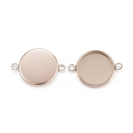 Ion Plating(IP) 304 Stainless Steel Cabochon Connector Settings STAS-G127-14-14mm-RG-1