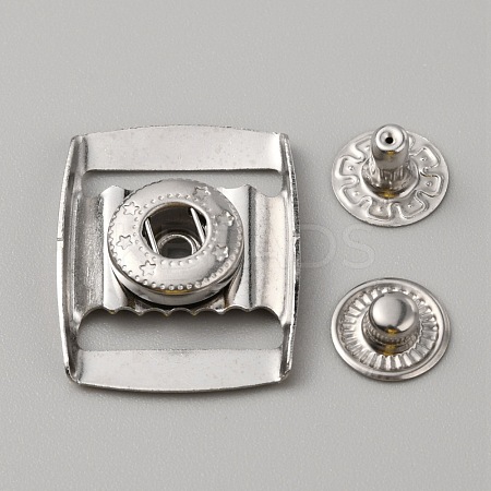201 Stainless Steel Snap Button STAS-WH0027-25P-1