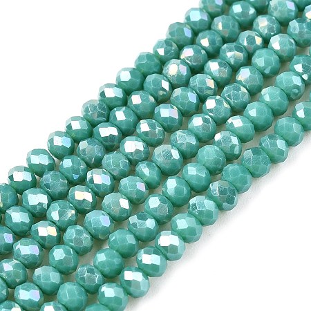 Electroplate Glass Beads Strands EGLA-A044-P2mm-B31-1