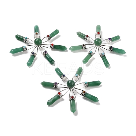 Natural Green Aventurine 7 Chakra Points Energy Generator DJEW-I016-01P-01-1
