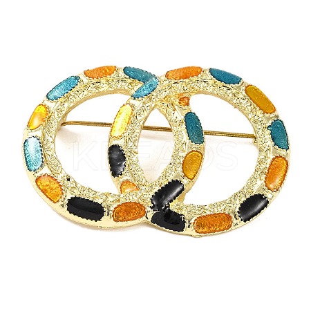 Golden Plated Alloy Brooches LS-JEWB-L017-05G-1