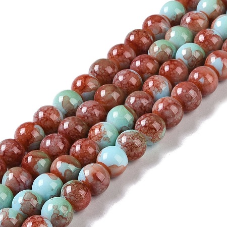 Baking Paint Glass Bead Strands GLAA-H031-01B-04-1