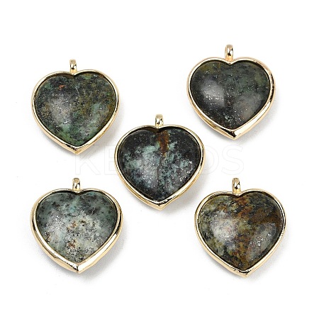 Natural African Turquoise(Jasper) Pendants G-K347-10G-04-1