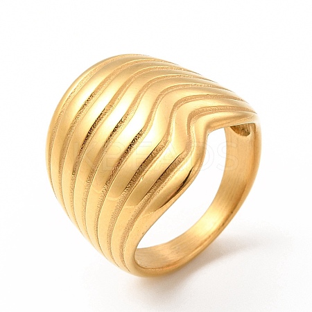 Ion Plating(IP) 304 Stainless Steel Finger Rings for Women Men RJEW-C049-29A-G-1