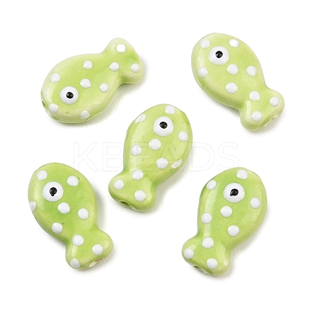 Handmade Porcelain Beads X-PORC-B009-03K-1