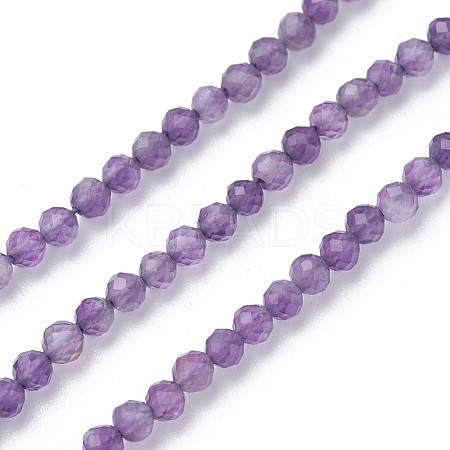 Natural Amethyst Beads Strands X-G-F619-12-2mm-1