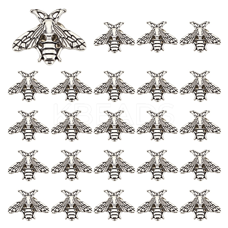 24Pcs Bees Alloy Brooch JEWB-ME0001-21AS-1