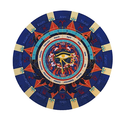 Flat Round Rubber Pendulum Altar Mats PW-WGD34B2-01-1
