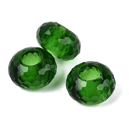 Transparent Glass European Beads GPDL-Q024-14mm-A05-1