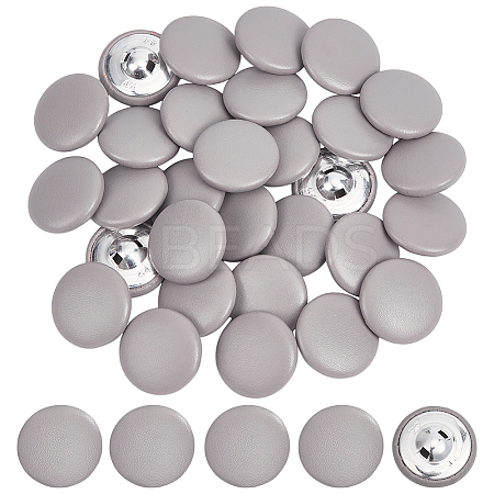 30Pcs Imitation Leather Snap Bottons BUTT-NB0001-90D-1