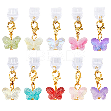 10Pcs 10 Colors PVC Mobile Dustproof Plugs HJEW-WH00166-1
