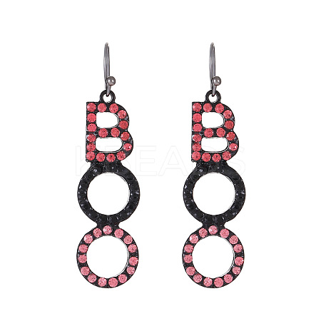 Halloween Alloy Rhinestone Dangle Earrings FS-WG03594-03-1