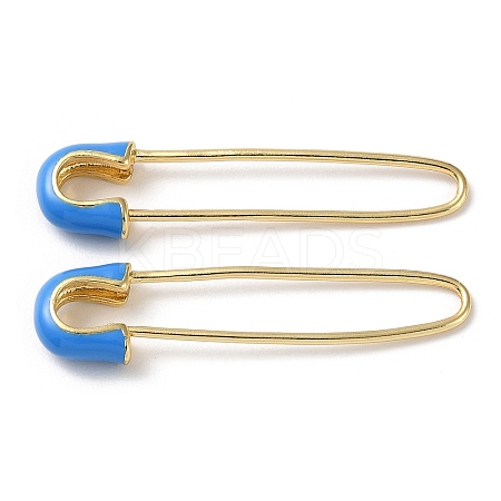 Rack Plating Real 18K Gold Plated Brass Enamel Brooch Pin Findings KK-M254-01G-02-1