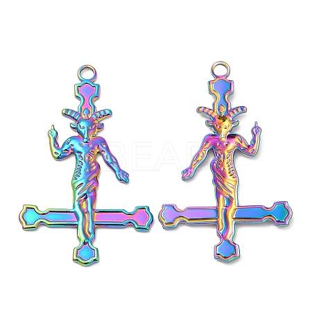 304 Stainless Steel Pendants STAS-Z041-21RC-1